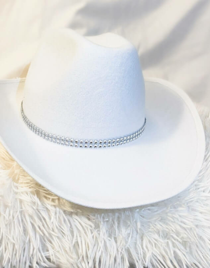 White Rhinestone Cowboy Hat